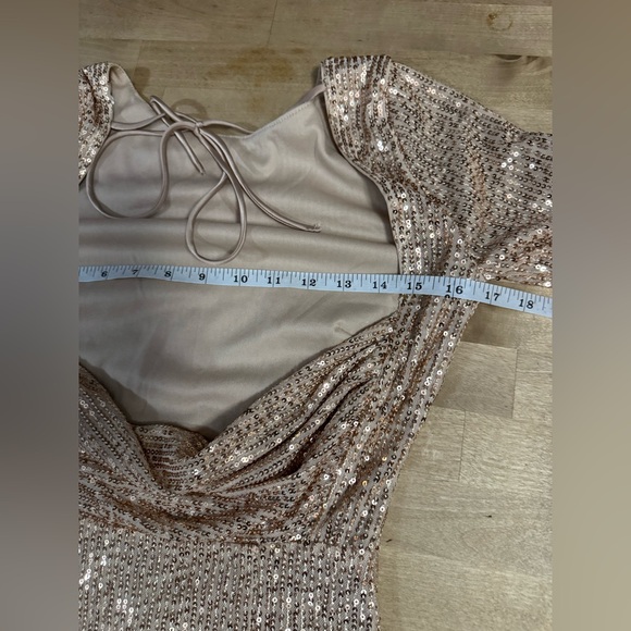 NWT Hello Molly Blind Your Eyes Dress in gold - Picture 8 of 13